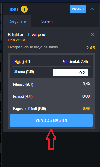 Brighton VS Liverpool koeficientët në Mozzartbet 19.05.2025