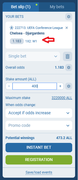 Chelsea VS Djurgarden koeficientët në 1xbet 08.05.2025