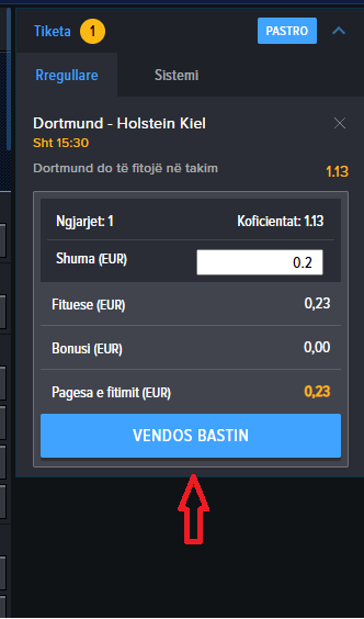 Dortmund VS Holstein Kiel koeficientët në Mozzartbet 17.05.2025