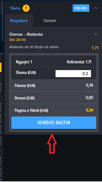 Genoa VS Atalanta koeficientët në Mozzartbet 17.05.2025