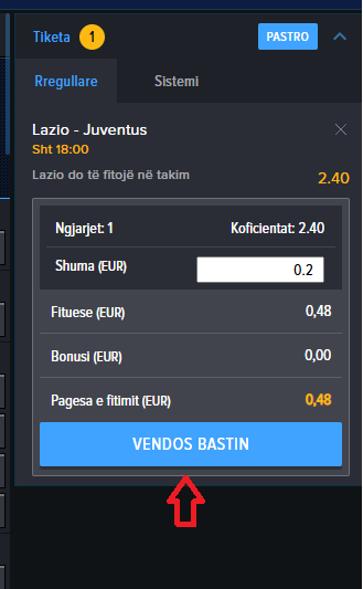 Lazio VS Juventus koeficientët në Mozzartbet 10.05.2025