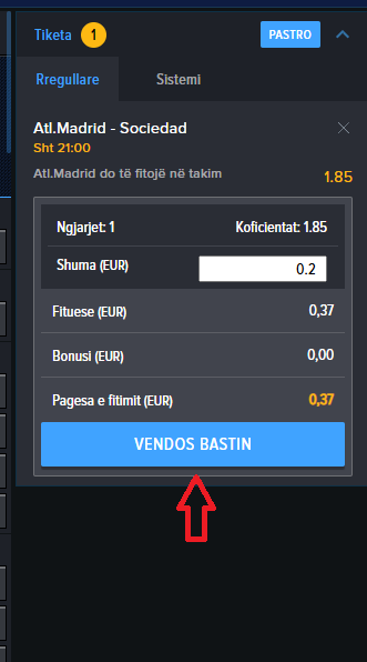 Atl Madrid VS Real Sociedad koeficientët në Mozzartbet 10.05.2025