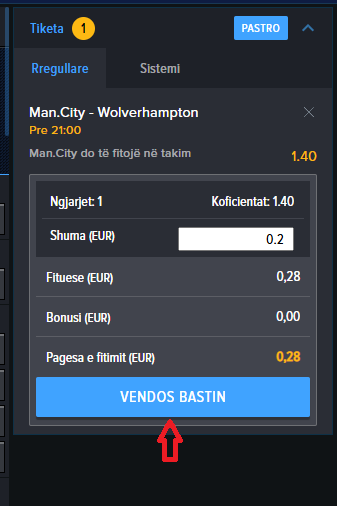 Manchester City VS Wolves koeficientët në Mozzartbet 02.05.2025
