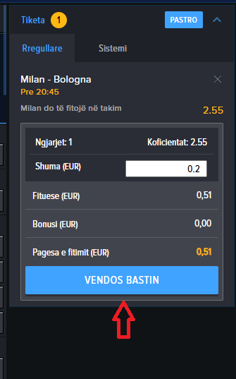 AC Milan VS Bologna koeficientët në Mozzartbet 09.05.2025