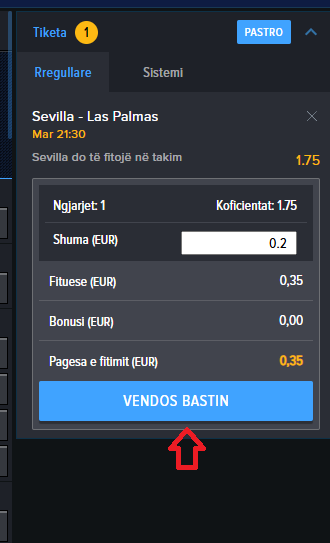 Sevillia VS Las Palmas koeficientët në Mozzartbet 13.05.2025