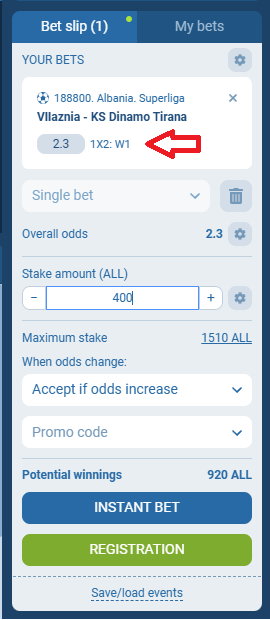 Vllaznia VS Dinamo koeficientët në 1xbet 04.05.2025