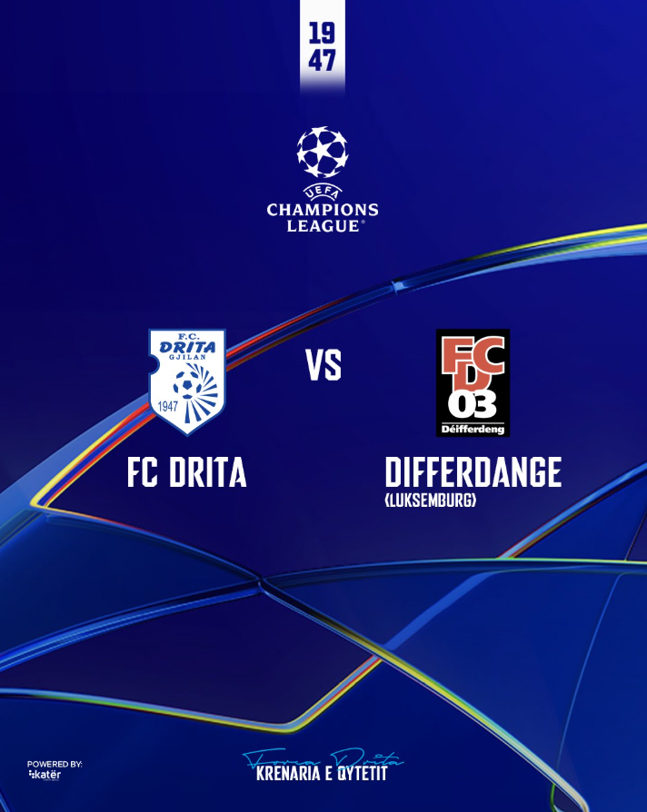 Drita njeh kundërshtarin e saj në Champions League