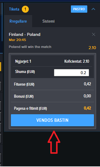 Finlandë VS Poloni koeficientët në Mozzartbet 10.06.2026