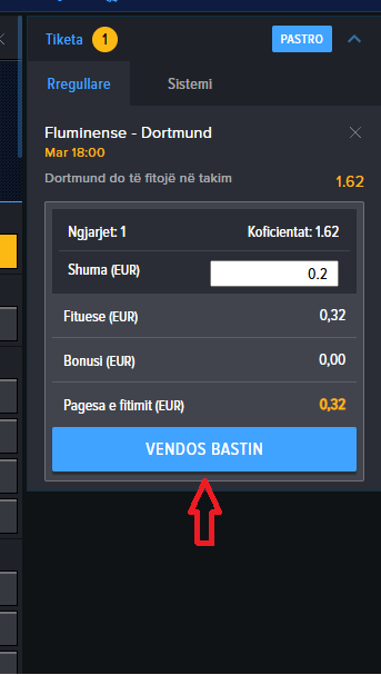 Fluminense VS Dortmund koeficientët në Mozzartbet 17.06.2025