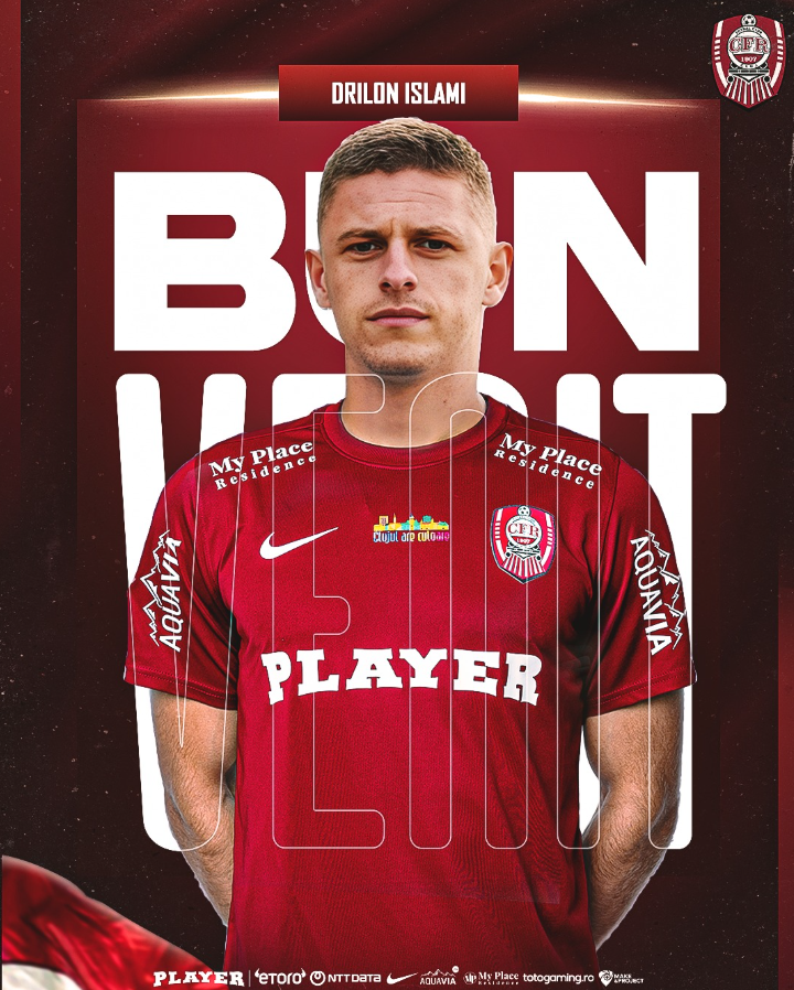 Drilon Islami transferohet në rumani, CFR Cluj
