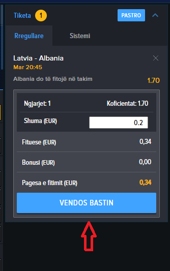 Letoni VS Shqipëri koeficientët në Mozzartbet 10.06.2025