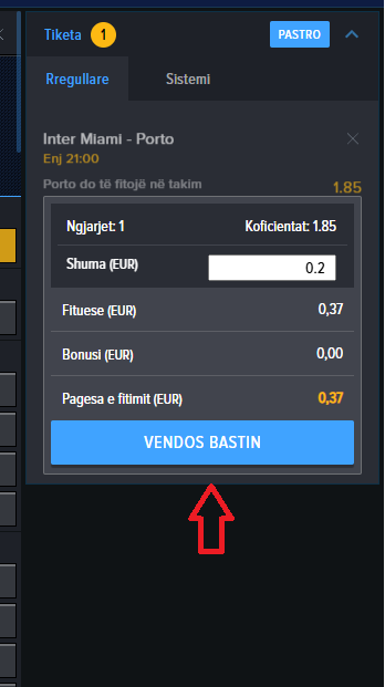 Inter Miami VS FC Porto koeficientët në Mozzartbet 19.06.2025