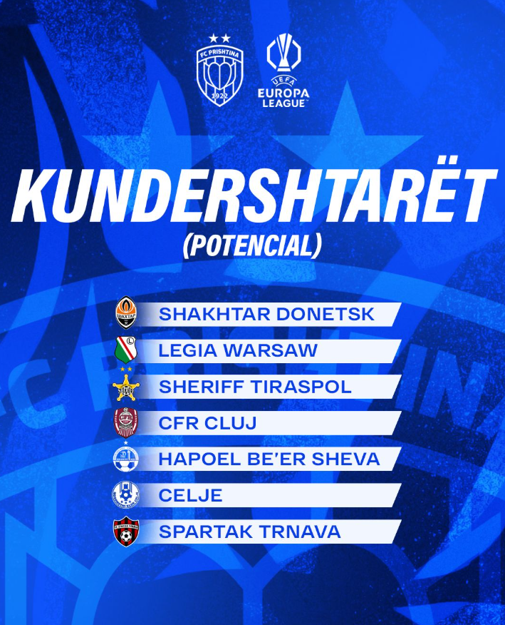 Shorti për të njohur kundërshtarët në europë