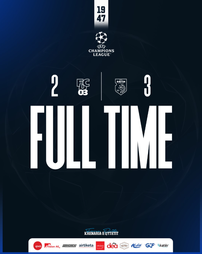 Drita njeh kundërshtarin në fazën e ardhshme të Champions