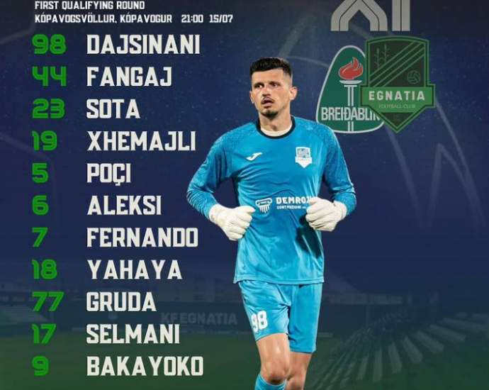 Egnatia dështon, skualifikohet nga Champions League