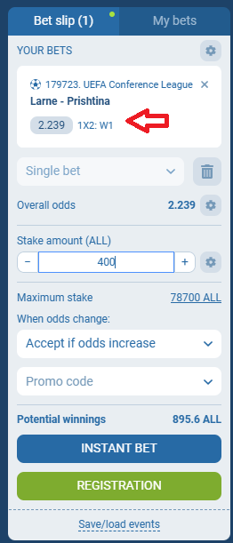 Larne VS Prishtina koeficientët në 1xbet 24.07.2025