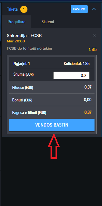 Shkëndija VS FCSB koeficientët në Mozzartbet 22.07.2025