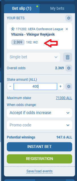 Vllaznia VS Vikingur Reykjavik koeficientët në 1xbet 24.07.2025