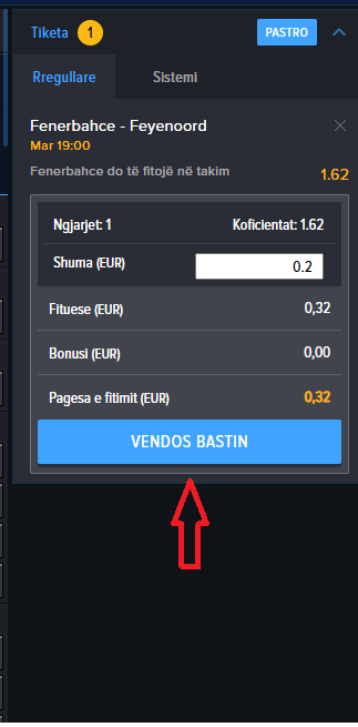 Fenerbahce VS Feyenoord koeficeintët në Mozzartbet 12.08.2025