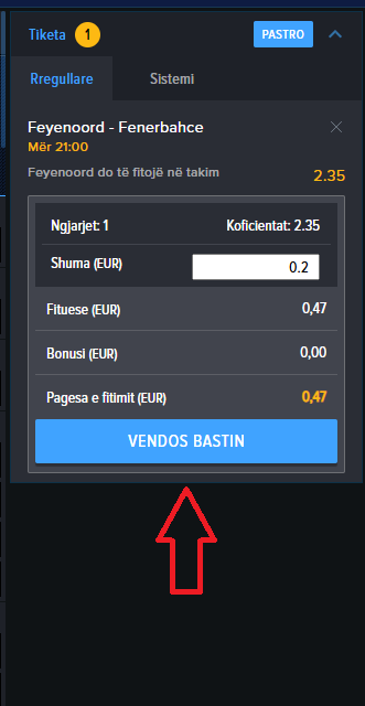 Feyenoord VS Fenerbahce koeficientët në Mozzartbet 06.08.2025