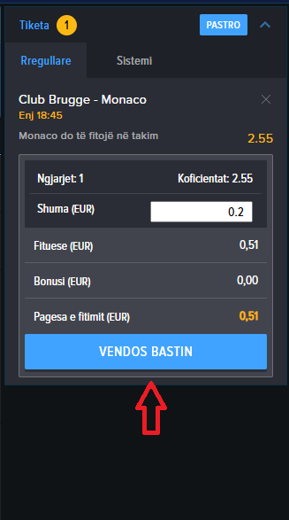 Clube Brugge VS Monaco koeficientët në Mozzartbet 18.09.2025