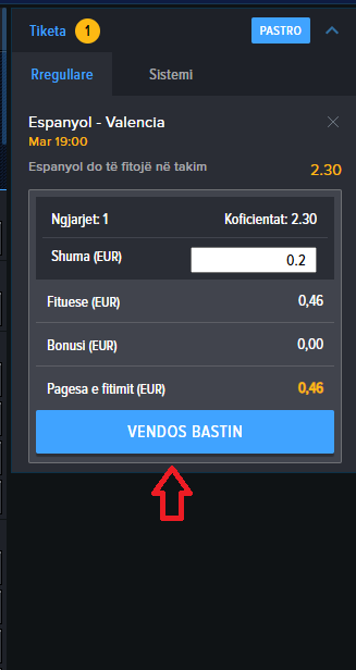 Espanyol VS Valencia koeficientët në Mozzartbet 23.09.2025