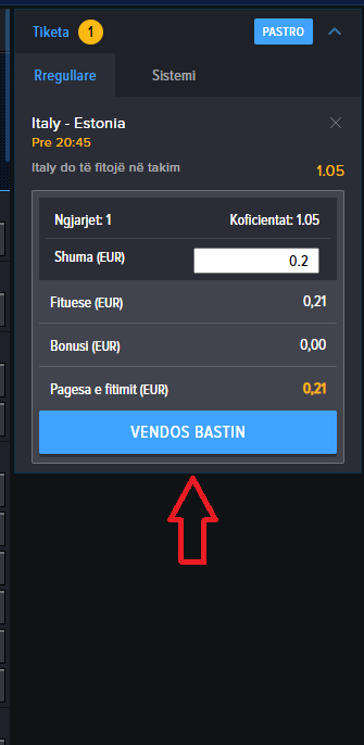Itali VS Estoni koeficientët në Mozzartbet 05.09.2025