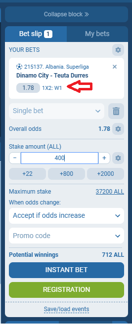 Dinamo VS Teuta koeficientët në 1xbet 02.11.2025