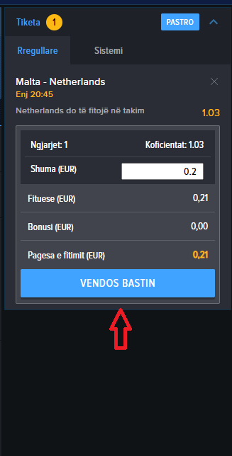 Malta VS Hollanda koeficientët në Mozzartbet 09.10.2025