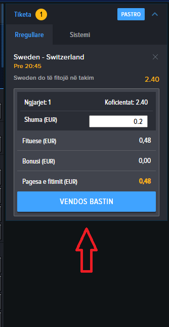 Suedi VS Zvicër koeficientët në Mozzartbet 10.10.2025