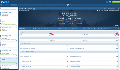 Drita VS Shkëndija koeficientët në 1xbet 27.11.2025